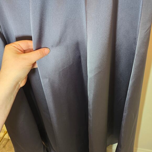 Amsale NWT Chloe Elegant Satin Evening Gown in Slate Size 14 - Picture 9 of 15